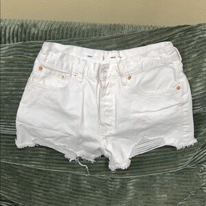 Mango White Jean Shorts for Women
